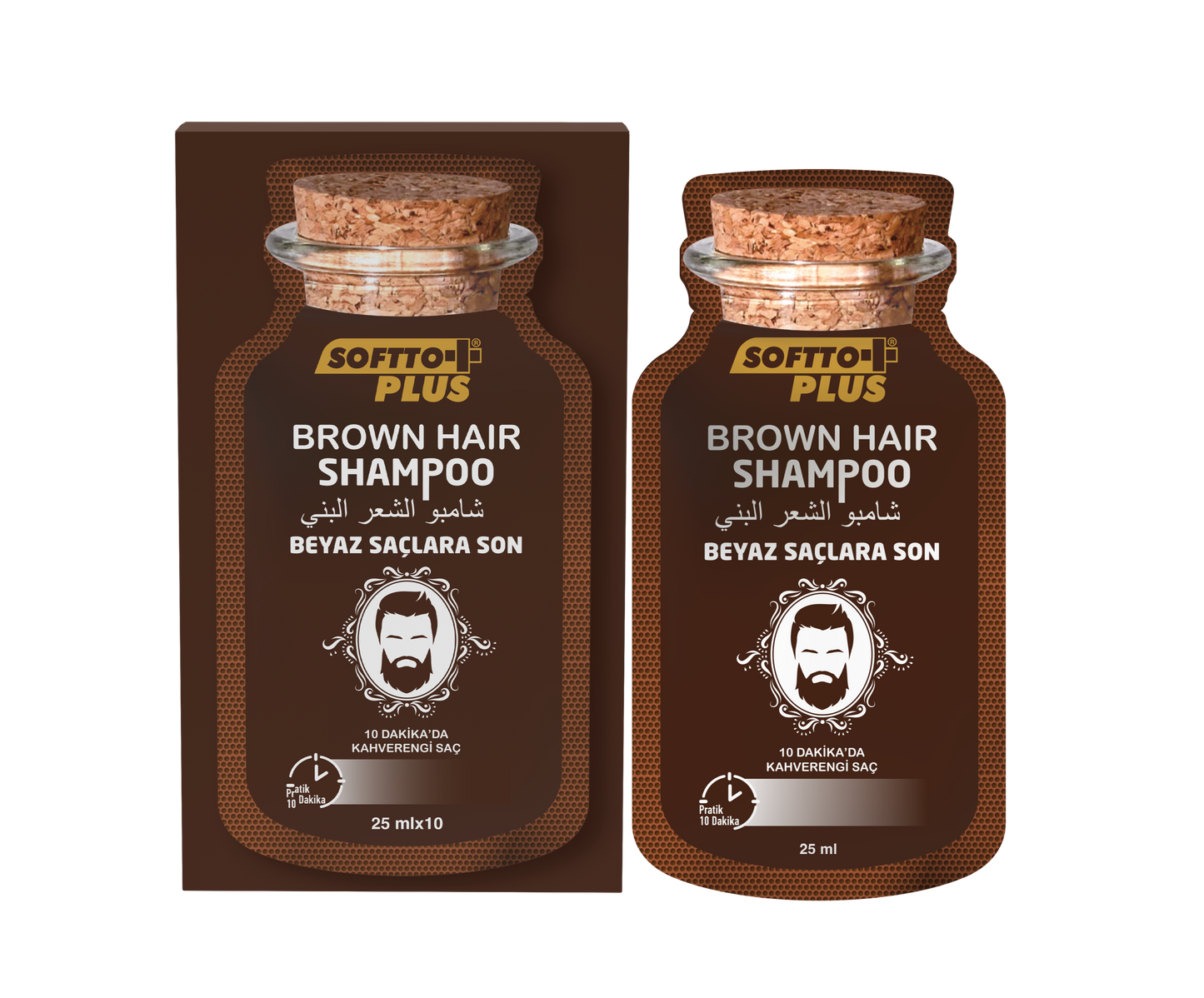 Dark Brown Color Shampoo - 10x25ml