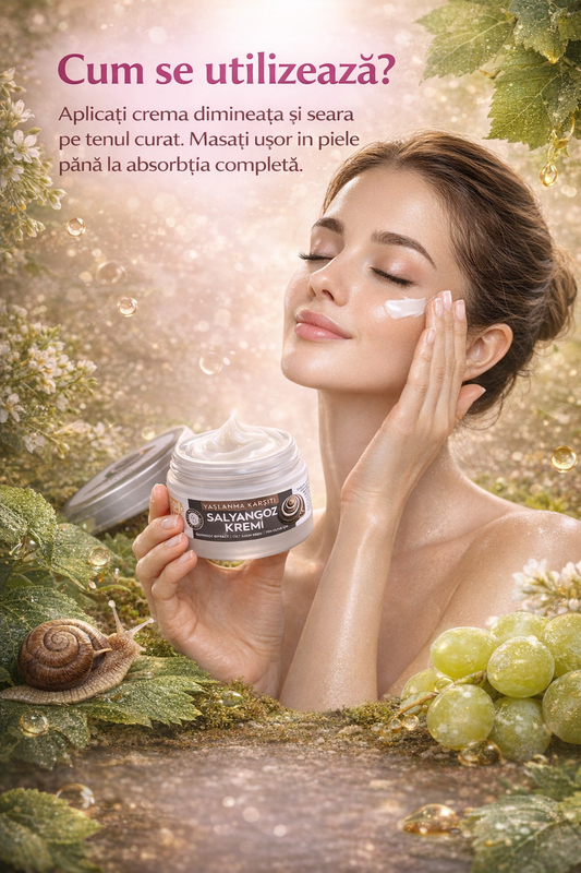 Cremă cu Extract de Melc – Ten Neted și Strălucitor