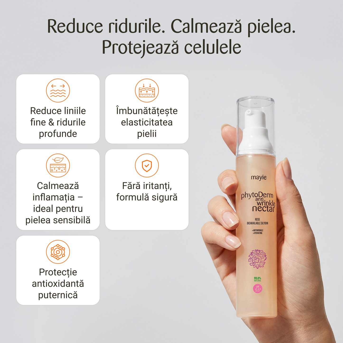 Diminish the appearance of wrinkles with PhytoDerm Anti-Wrinkle Nectar, Anti-Wrinkle Nectar with Silybin Phytosome