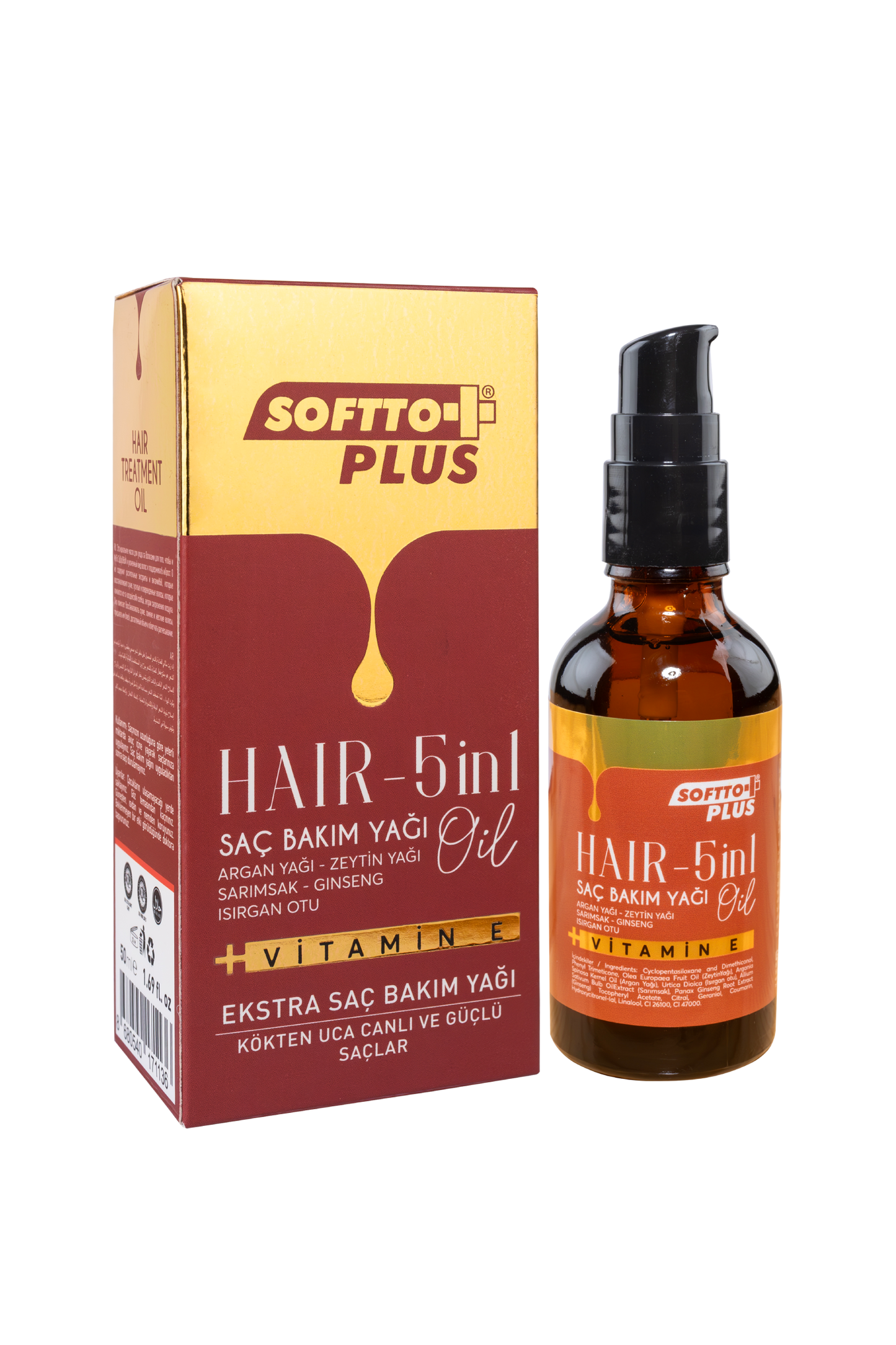 Ulei de Păr 5 în 1 - Reparare, Strălucire & Creștere