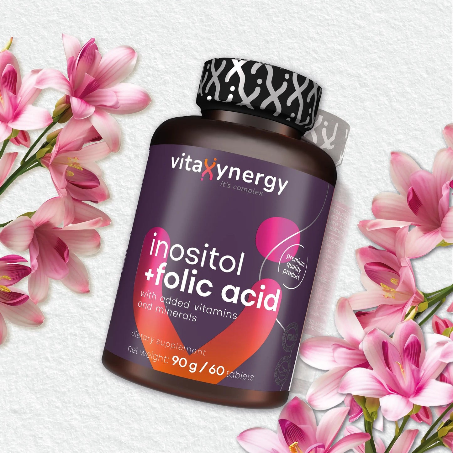 Inositol 600mg + Folic Acid 300mcg Tablets – with D3, Iron & Zinc