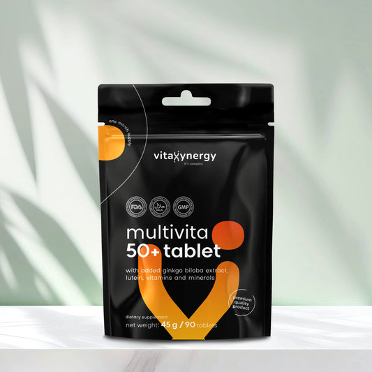 Multivita 50+ – B-Complex, D3, Ginkgo Biloba & Lutein, 90 Tablets