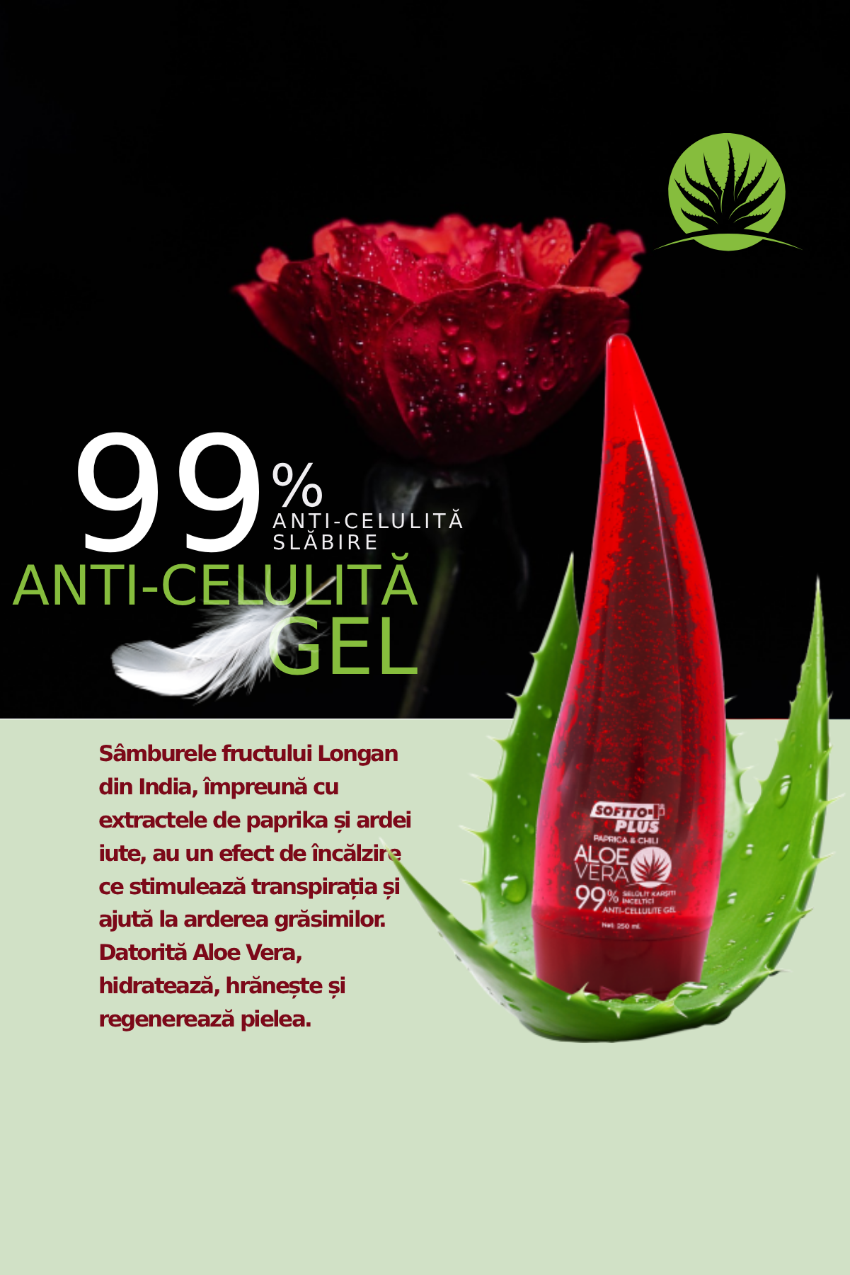 Gel Anticelulitic Termoactiv cu Aloe Vera