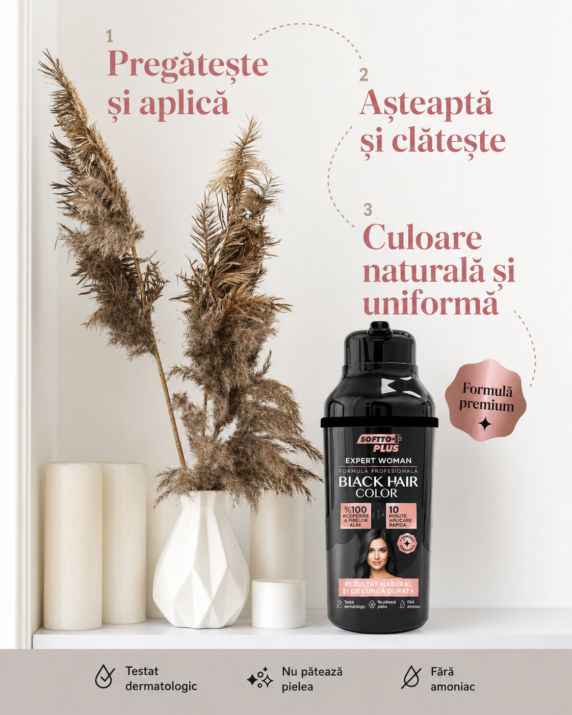 Expert Woman Black Hair Color – Negru Natural în 10 Minute pentru Femei