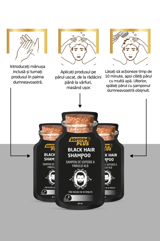 Șampon Colorant Negru Instant - 10x25ml