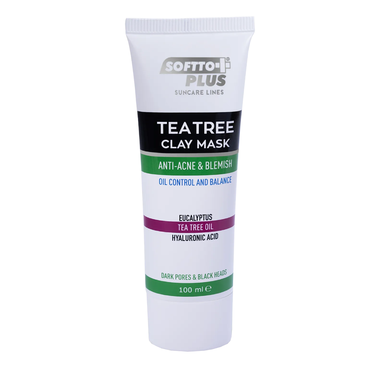 Mască De Argilă Cu Extract De Arbore De Ceai Pentru Acnee Și Coșuri – 100 ml