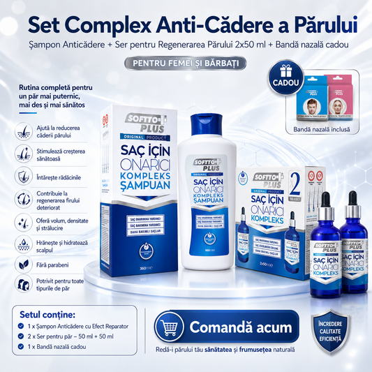 Set Complex Anti-Cădere a Părului – Pentru Femei și Bărbați
