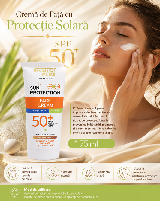 Cremă de Față cu Protecție Solară SPF 50 – 75 ml