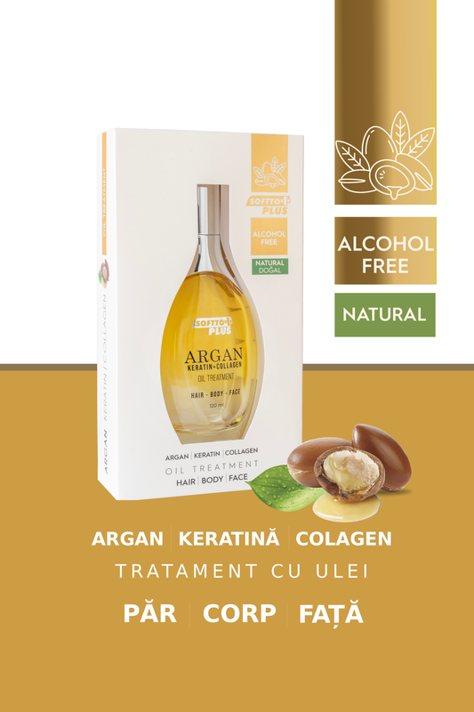 Ulei cu Argan și Keratină pentru Păr, Față și Corp – 120 ml