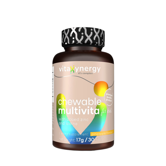 Chewable Multivita for Kids – Vitamins A, C, D3, Zinc & Iodine, 30 Tablets