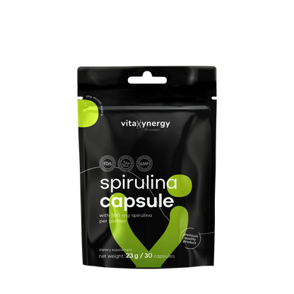 Spirulina Capsules – Nutrient-Rich Blue-Green Algae Superfood, 30 Capsules