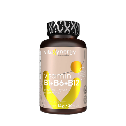 Vitamin B1+B6+B12 Tablets – Energy, Neurological & Cognitive Support, 30 Tablets