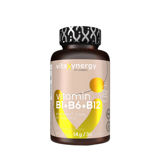 Vitamin B1+B6+B12 Tablets – Energy, Neurological & Cognitive Support, 30 Tablets