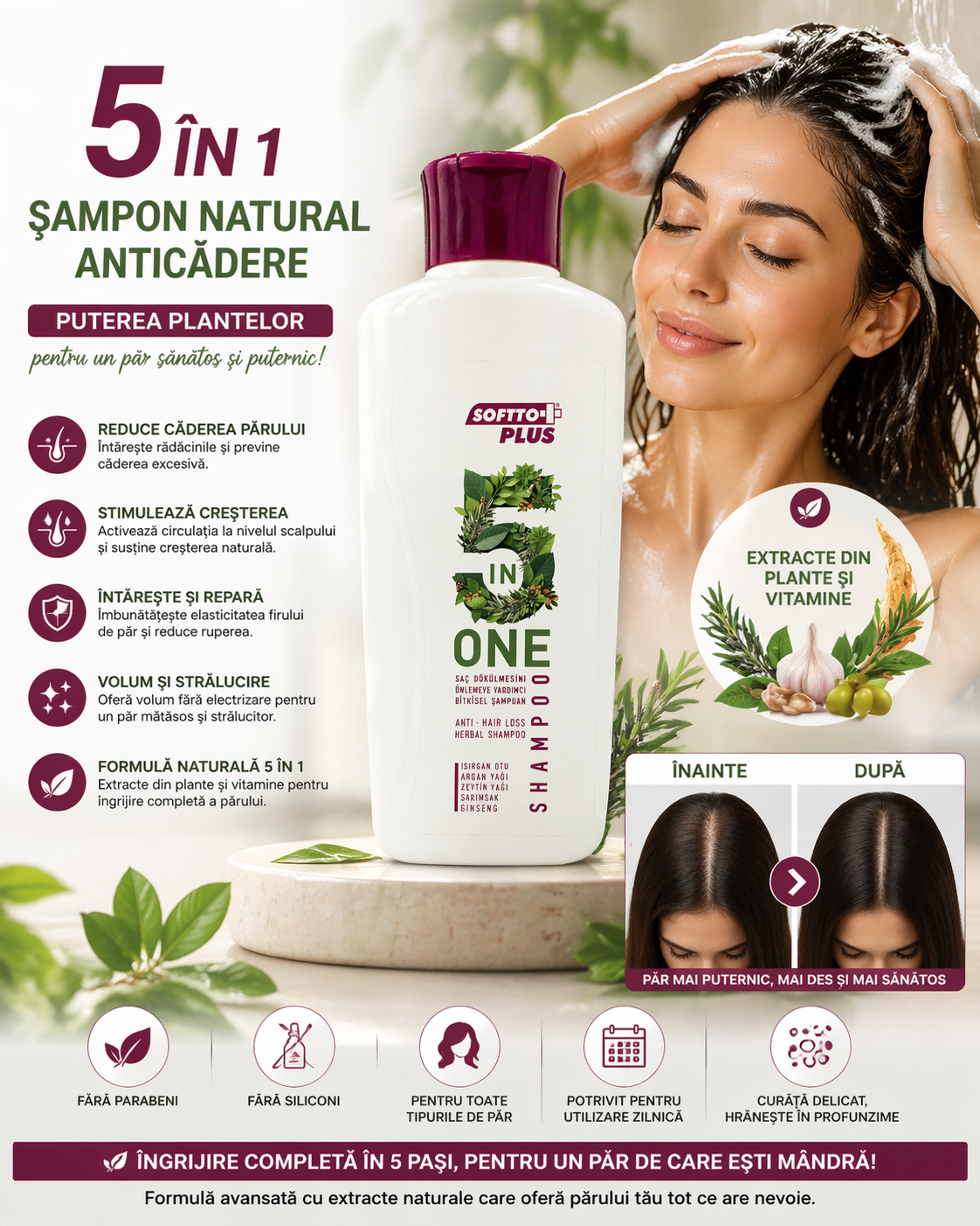 Natural 5 in 1 Anti-Hair Loss Shampoo