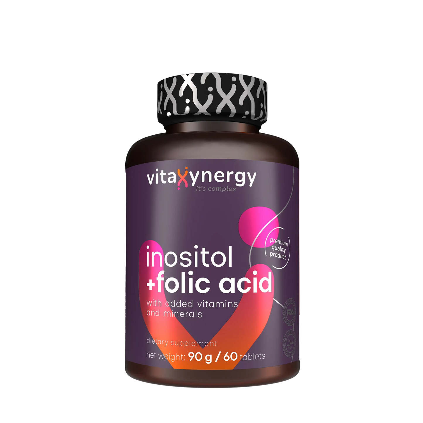 Inositol 600mg + Folic Acid 300mcg Tablets – with D3, Iron & Zinc