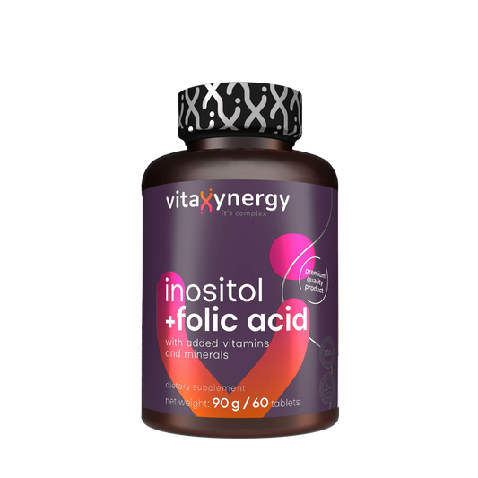 Inositol 600mg + Folic Acid 300mcg Tablets – with D3, Iron & Zinc