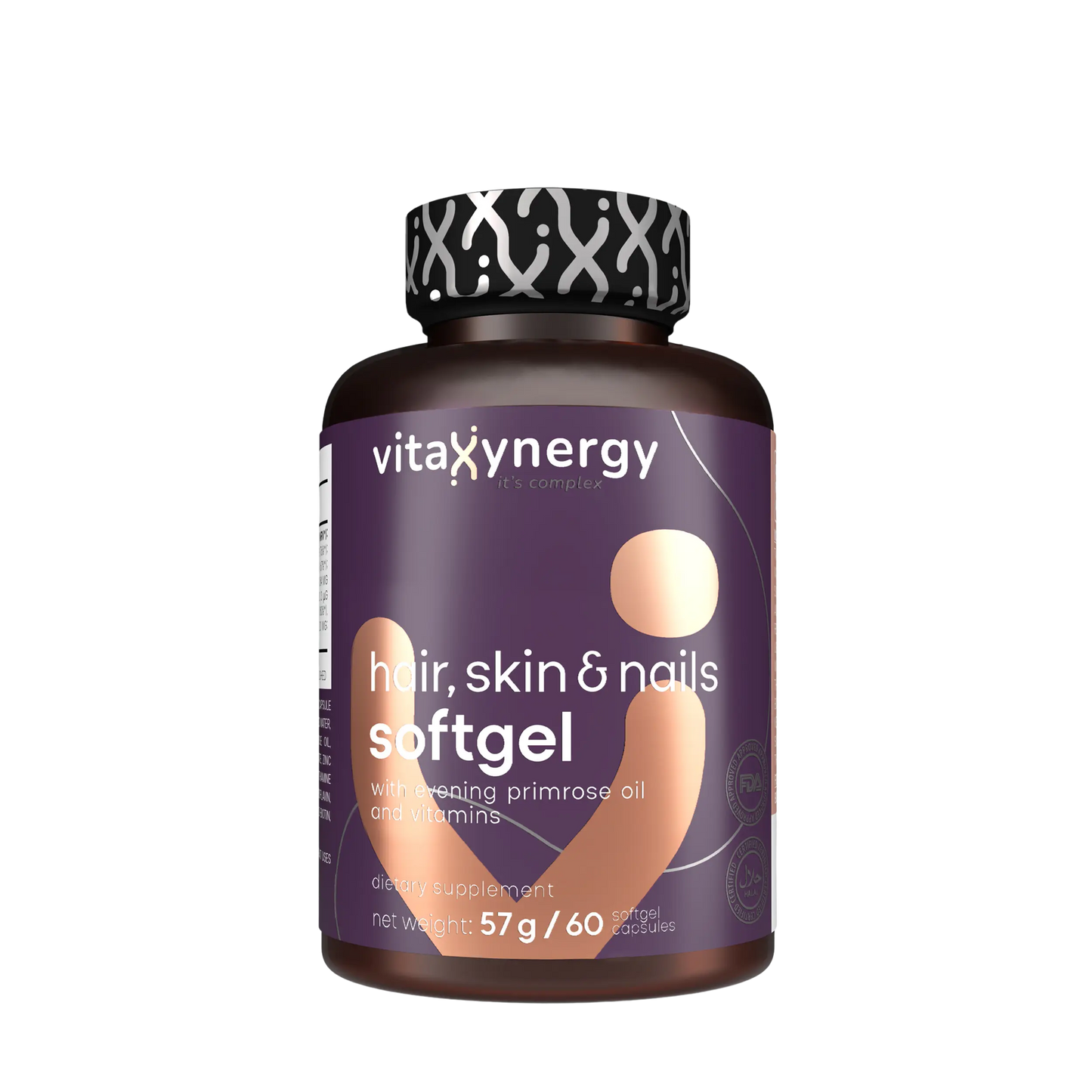 Hair, Skin & Nails Softgel Capsules – Biotin, Zinc, Vitamins A, D3 & E