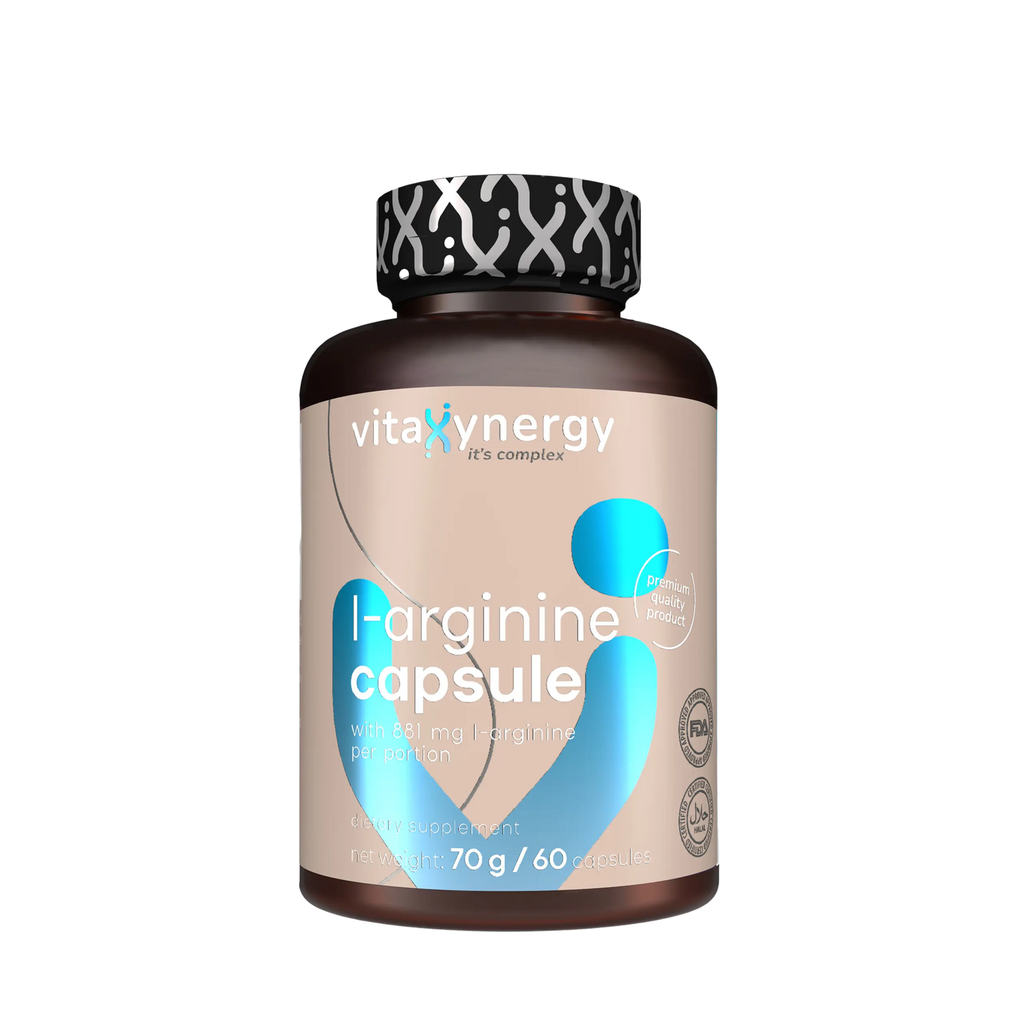 L-Arginine Capsules – Nitric Oxide & Cardiovascular Support, 60 Capsules