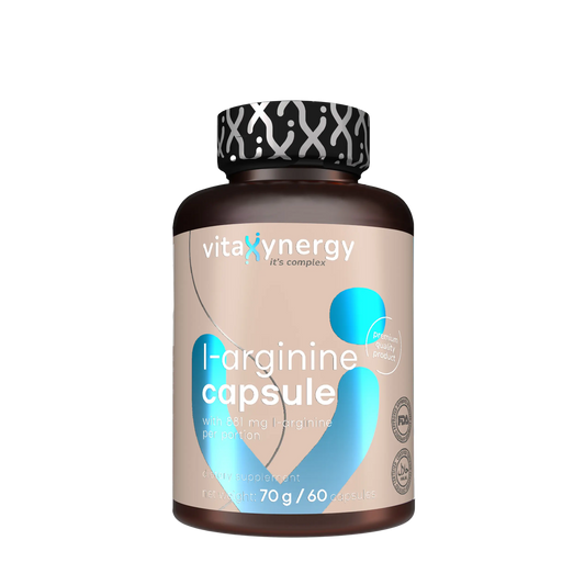 L-Arginine Capsules – Nitric Oxide & Cardiovascular Support, 60 Capsules