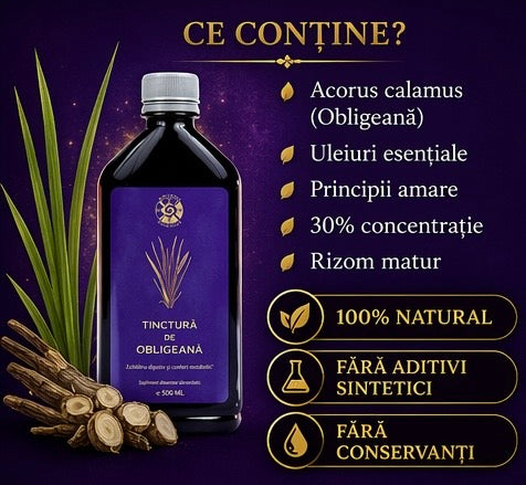 Tinctură de Obligeană – Echilibru Digestiv și Confort Metabolic | 500ml
