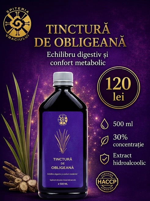 Tinctură de Obligeană – Echilibru Digestiv și Confort Metabolic | 500ml