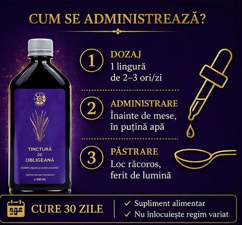 Tinctură de Obligeană – Echilibru Digestiv și Confort Metabolic | 500ml
