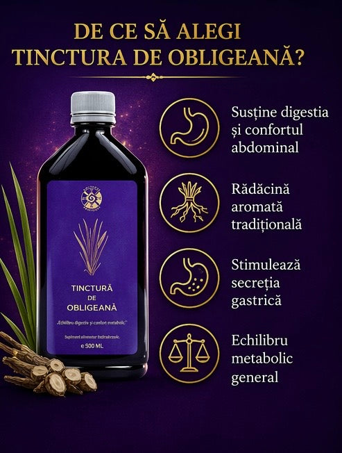 Tinctură de Obligeană – Echilibru Digestiv și Confort Metabolic | 500ml
