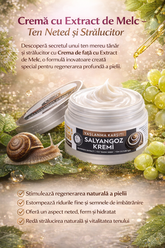 Cremă cu Extract de Melc – Ten Neted și Strălucitor