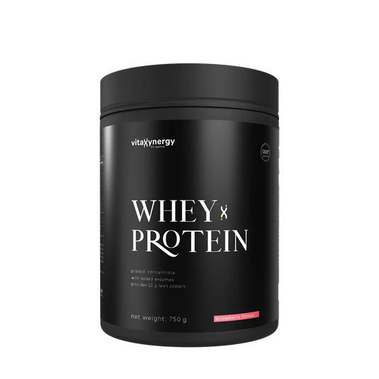 Whey Protein Powder Strawberry – 750g, 23g Protein, Sugar-Free