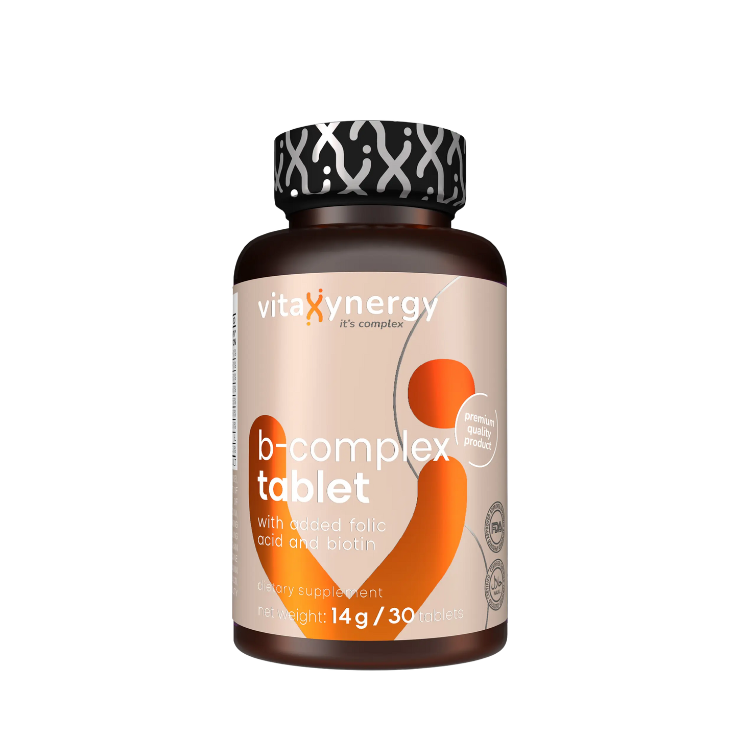 B-Complex Tablets – 8 B-Vitamins with Inositol for Energy & Cognition, 30 Tablets