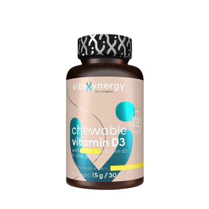 Chewable Vitamin D3 – Bone Health & Immunity, 2000/4000/5000 IU, 30 Tablets