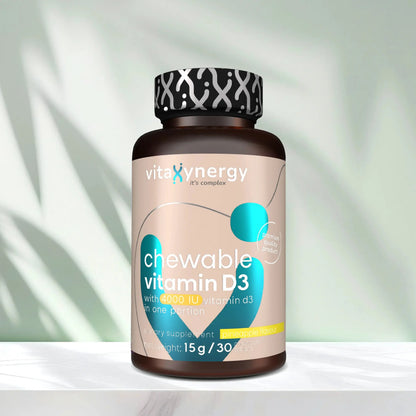 Chewable Vitamin D3 – Bone Health & Immunity, 2000/4000/5000 IU, 30 Tablets