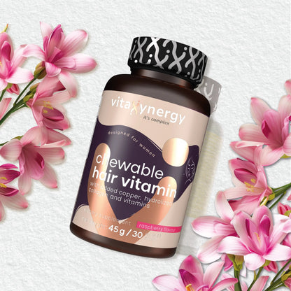 Hair Vitamin Chewable Tablets – Biotin, Zinc & B-Complex, 30 Tablets