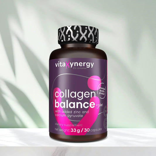 Collagen Balance + Zinc Capsules – 500mg Hydrolyzed Collagen, 30 Capsules