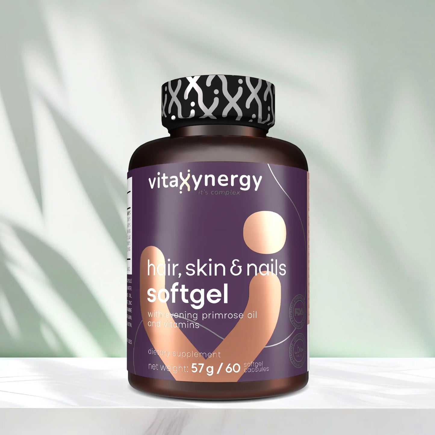 Hair, Skin & Nails Softgel Capsules – Biotin, Zinc, Vitamins A, D3 & E