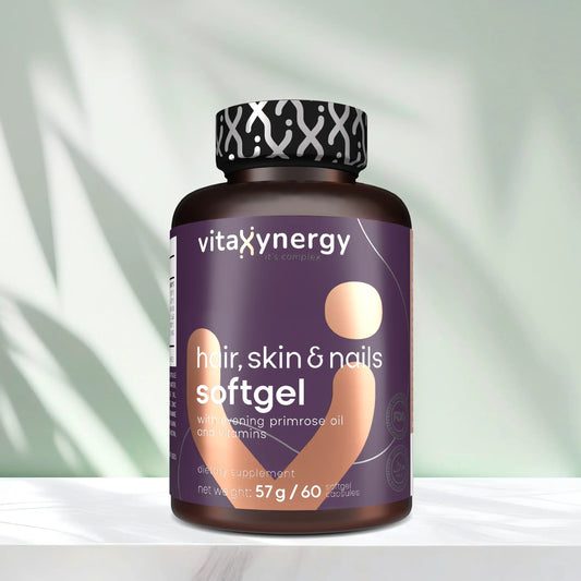 Hair, Skin & Nails Softgel Capsules – Biotin, Zinc, Vitamins A, D3 & E