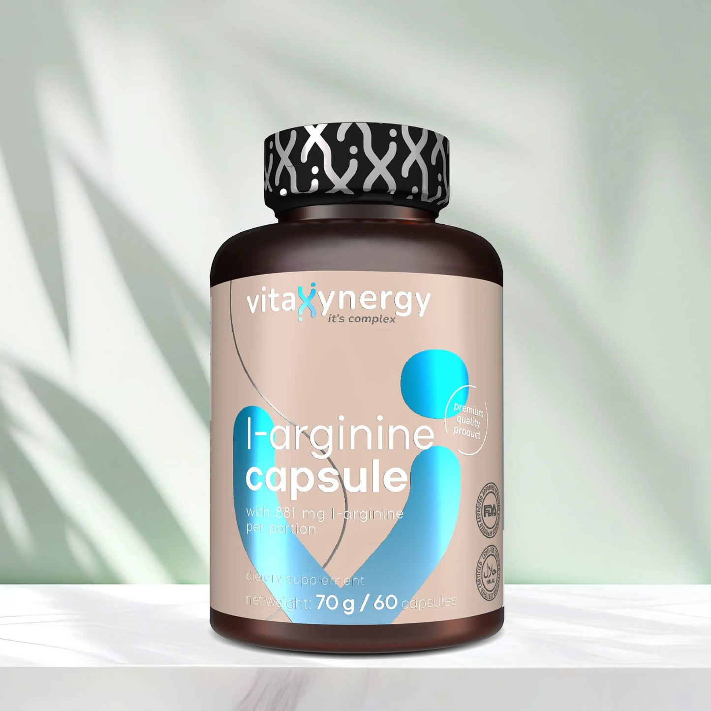 L-Arginine Capsules – Nitric Oxide & Cardiovascular Support, 60 Capsules