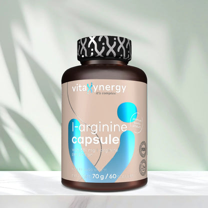 L-Arginine Capsules – Nitric Oxide & Cardiovascular Support, 60 Capsules