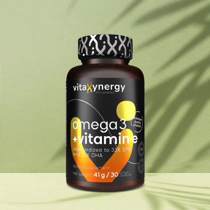 Omega-3 + Vitamin E Softgel Capsules – Heart, Brain & Vision Support
