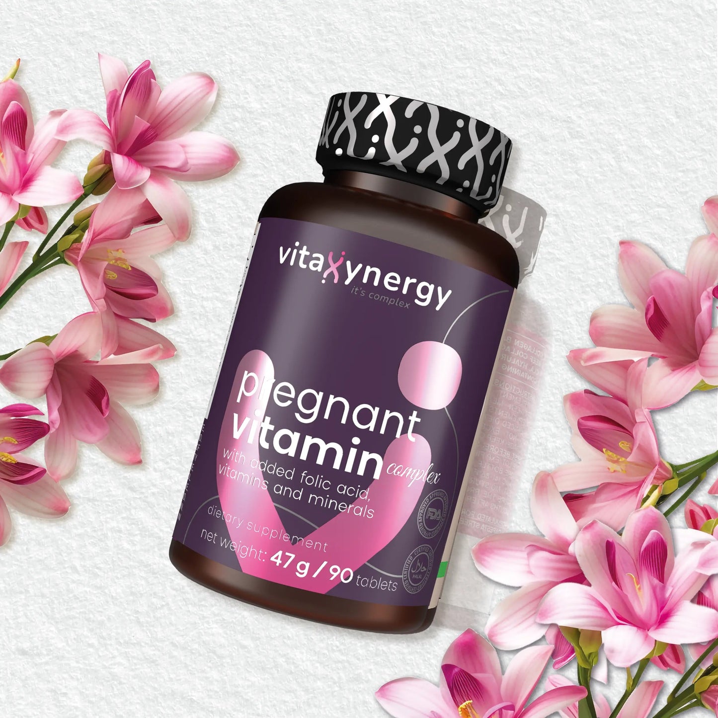 Pregnant Vitamin Complex – Folic Acid, Iron, Calcium & D3, 30 Tablets