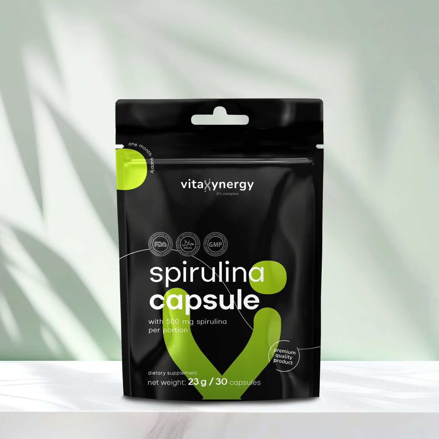 Spirulina Capsules – Nutrient-Rich Blue-Green Algae Superfood, 30 Capsules