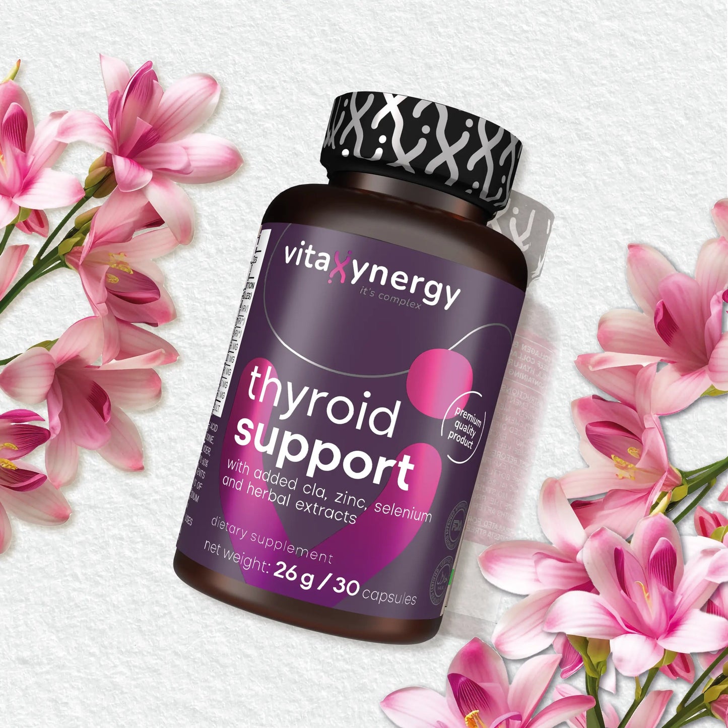 Thyroid Support – Iodine, Selenium, Ashwagandha & Zinc, 30 Capsules