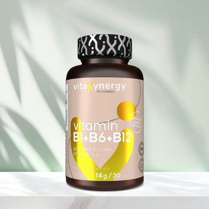 Vitamin B1+B6+B12 Tablets – Energy, Neurological & Cognitive Support, 30 Tablets