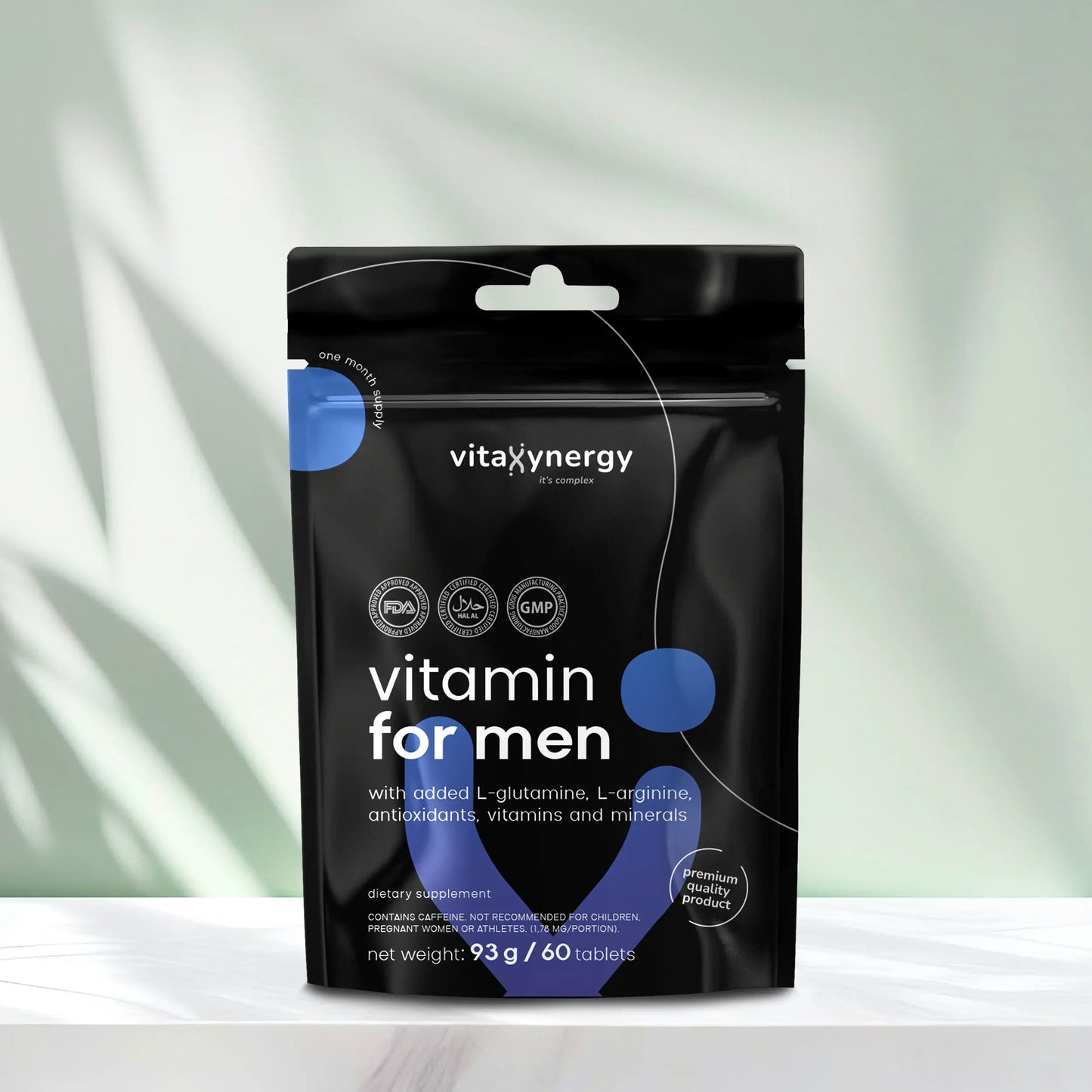 Vitamin for Men – D3, Zinc, L-Carnitine & Green Tea Extract, 60 Tablets