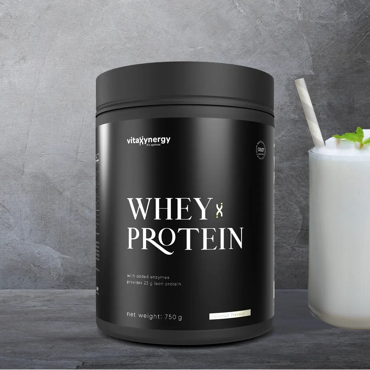 Whey Protein Powder Coconut – 750g, 23g Protein, Sugar-Free