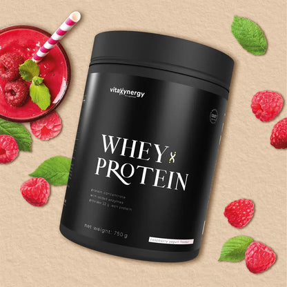 Whey Protein Powder Raspberry Yogurt – 750g, 22g Protein, Sugar-Free