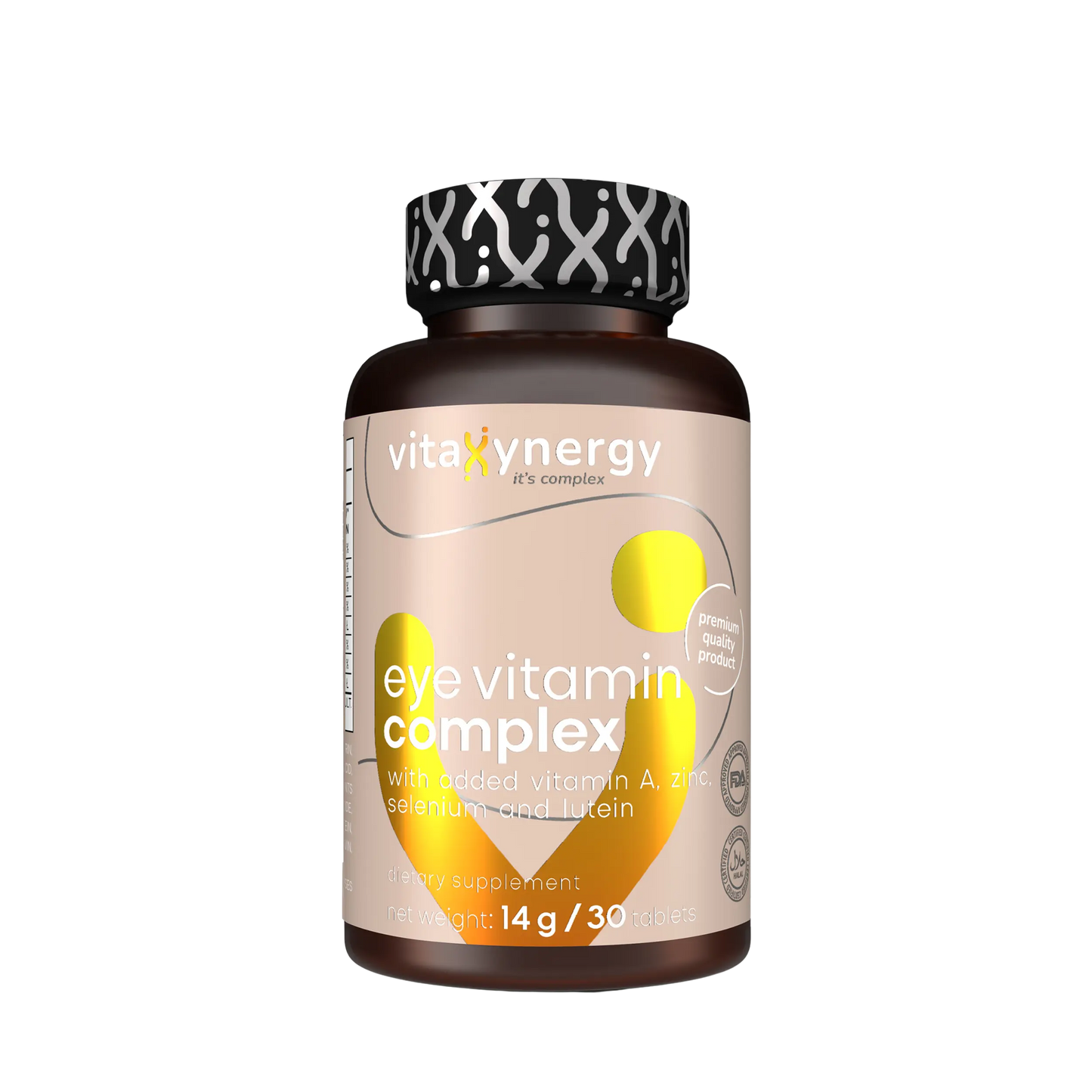Eye Vitamin Complex - Lutein, Zinc, Selenium & Vitamins A, C & E, 30 Tablets