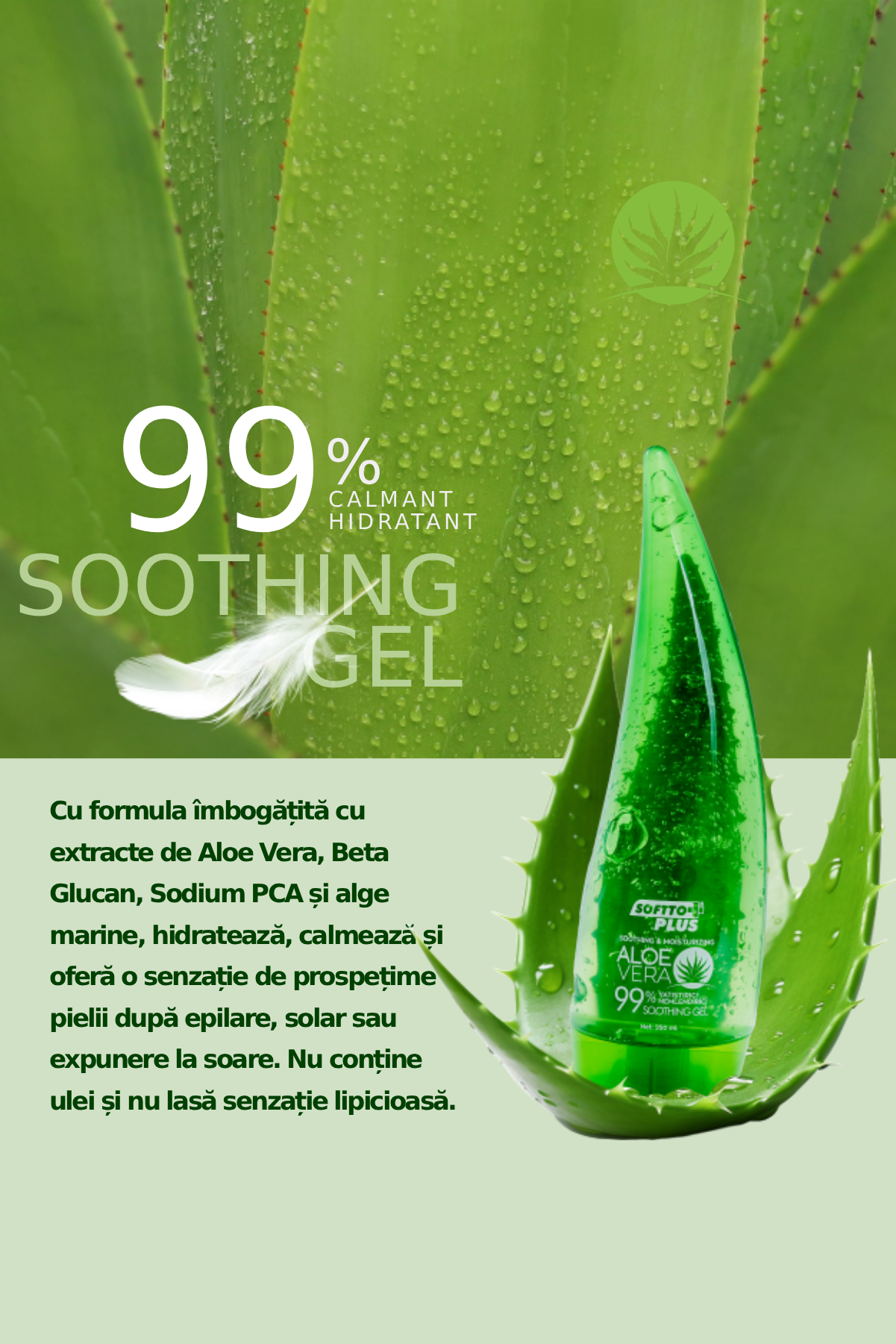 Gel Calm și Hidratant cu Aloe Vera