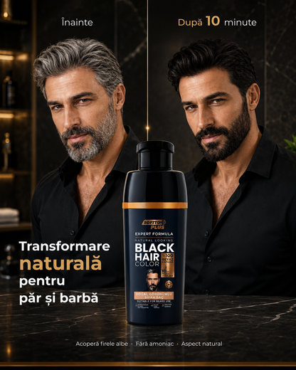 Expert Men Black Hair Color – Negru Natural în 10 Minute pentru Păr și Barbă, 400 ml