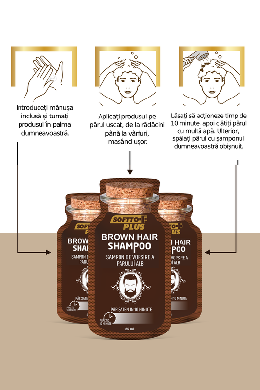 Șampon Colorant Castaniu Închis - 10x25ml